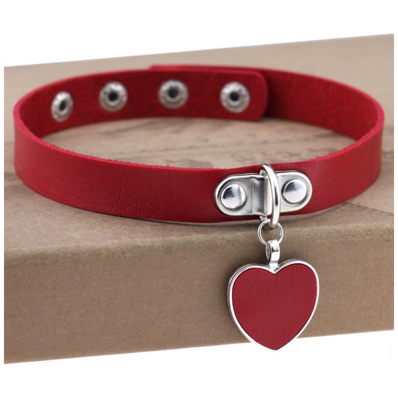 Joy Jewels Ras de cou Punk Heart Rouge
